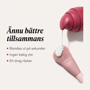 Pump en liten mengde på håndryggen